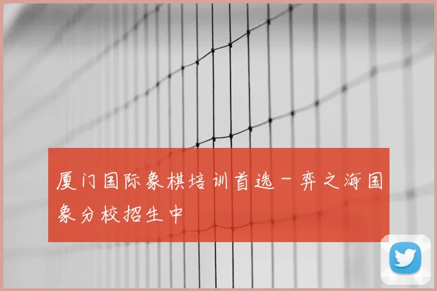 厦门国际象棋培训首选 - 弈之海国象分校招生中